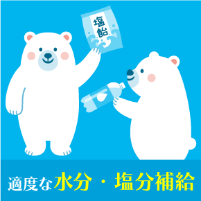 適度な水分・塩分補給