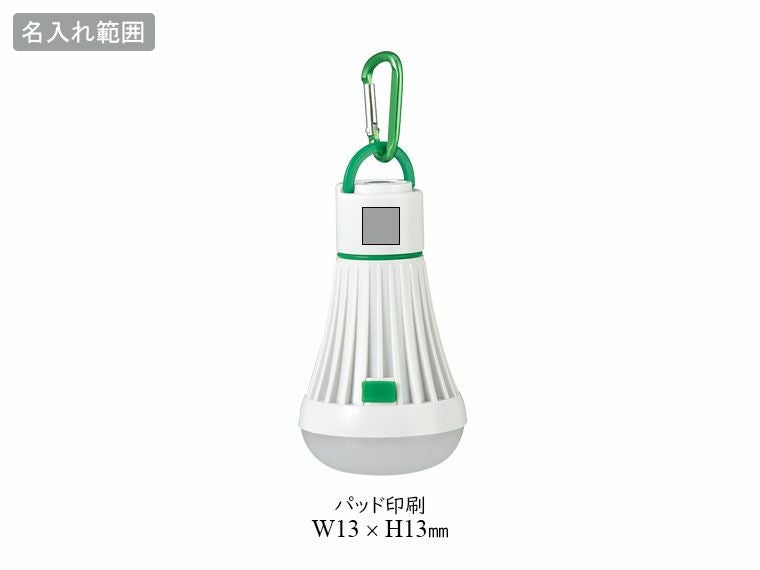 バルブ型ライトの名入れ範囲