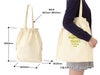 厚手コットンガゼット巾着トート(L) ナチュラル商品サイズ