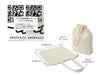 コットンエコ巾着(Lサイズ)のサイズと印刷イメージ