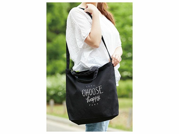 キャンバスＷスタイルバッグ インナーポケット付 カラーの名入れイメージ