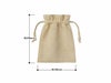 コットンリネン巾着(S)のサイズイメージ画像
