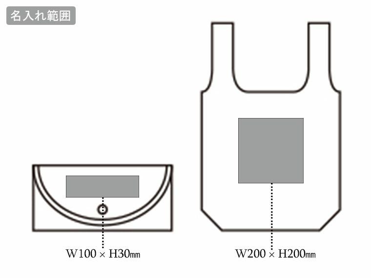 かんたんたためるエコバッグの名入れ範囲