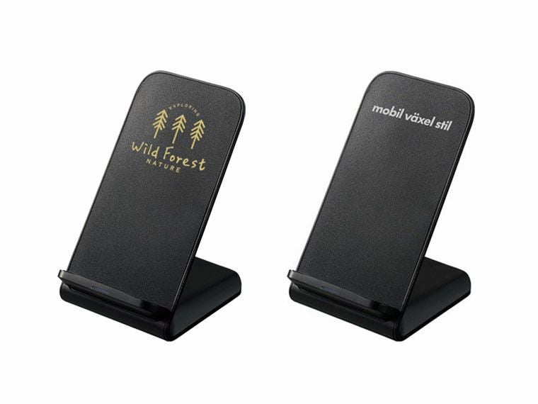 スタンドワイヤレス充電器　5Wの名入れイメージ画像