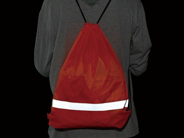 反射材付ナップサックの反射材