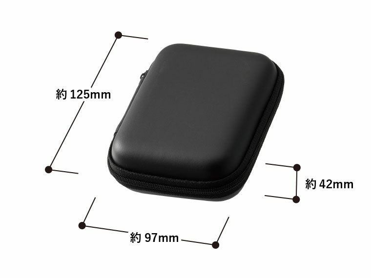 モバイルアクセサリーケース(S)のサイズイメージ画像