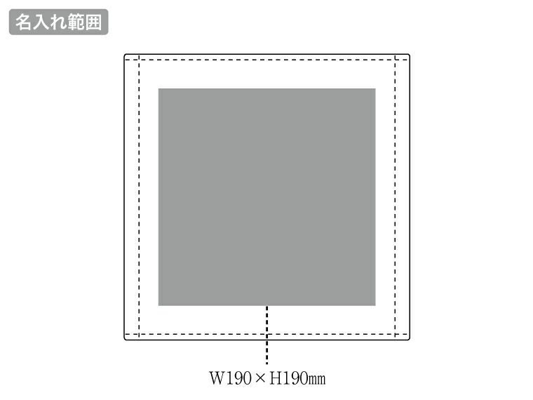 プリントしやすいコットンシャーリングハンドタオルの名入れ範囲