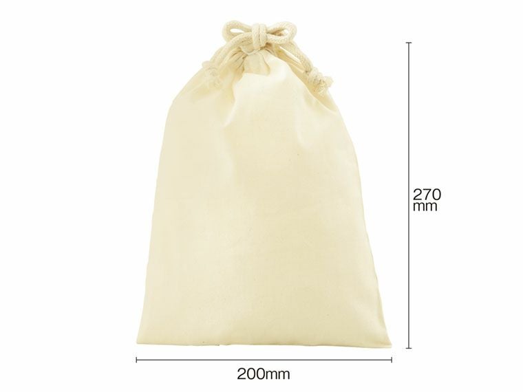 3.5オンス・コットン巾着（M）の商品サイズ