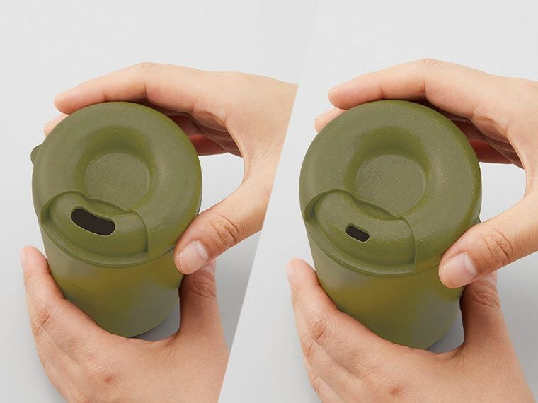 カフェタンブラーベーシック（バンブーファイバー配合)　飲み口は回して開閉