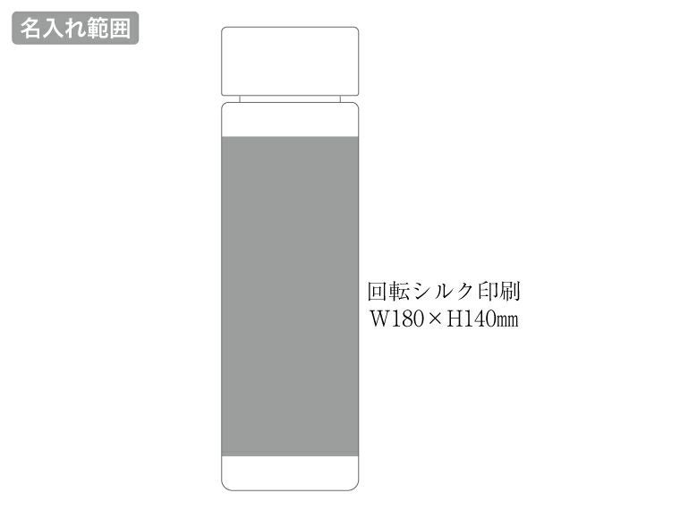 マイクリアボトル・トライタン(500ml)の名入れ範囲