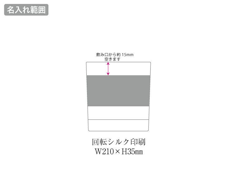 オーシャンロックグラス(245ml)の名入れ範囲