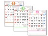 パステルカラーカレンダー 壁掛けカレンダー2月、3月、4月