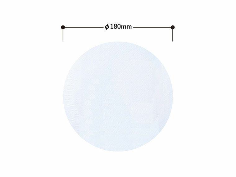 ソフトマウスパッド　ラウンド　ホワイトのサイズイメージ画像