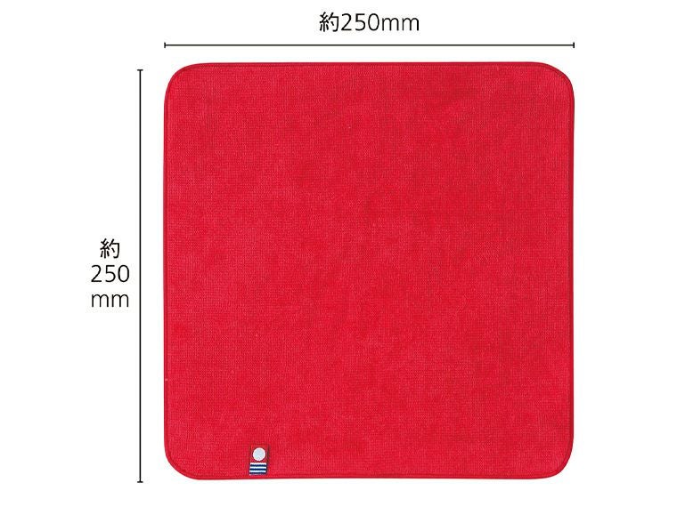 今治シャーリングカラーハンカチタオルのサイズ