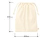 オーガニックコットン巾着（L）　ナチュラルの商品サイズ