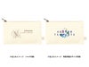 オーガニックコットンキャンバスフラットポーチ（S）　ナチュラル名入れイメージ