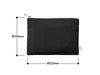 オーガニックコットンキャンバスフラットポーチ（M）　ナイトブラック商品サイズ