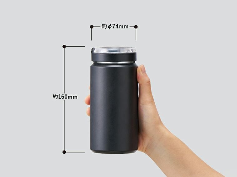 Zalatto炭酸サーモボトル380ml商品サイズ