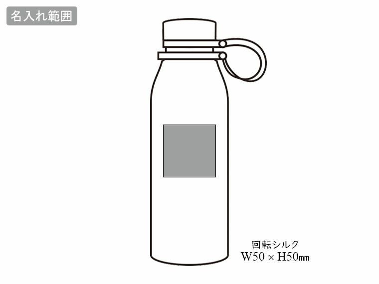 キャンプス アクティブクリアボトルの名入れ範囲