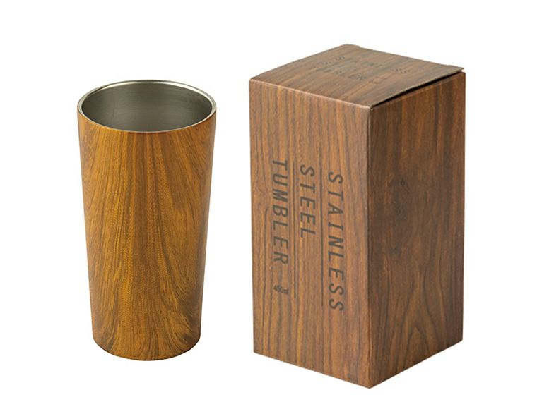 ウッド調ステンレスタンブラー(450ml)パッケージ