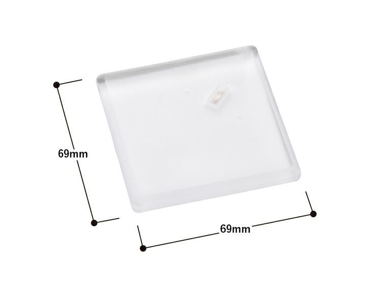 ライティングバッジ　ひし形　クリア商品サイズ