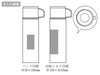 マグカップ付きプッシュ開閉式真空ステンレスボトル名入れ範囲