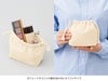 厚手コットンポーチ巾着（S）　ナチュラル使用イメージ