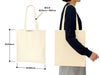 厚手コットンバッグ（M）ナチュラル商品サイズ
