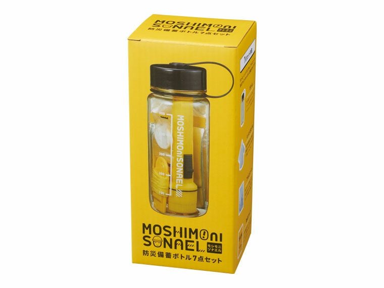 モシモニソナエル 防災備蓄ボトル7点セットの化粧箱