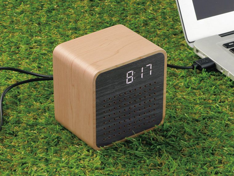 スピーカークロック キューブ | ノベルティ・販促品のセレクトショップ