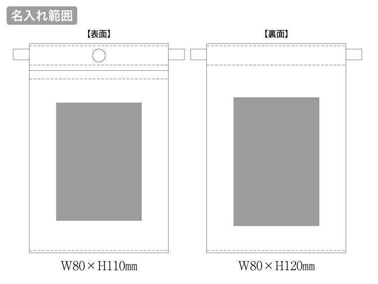 保冷ボトルホルダーサコッシュの名入れ範囲