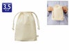 オーガニックコットンガゼット巾着（M）　ナチュラル