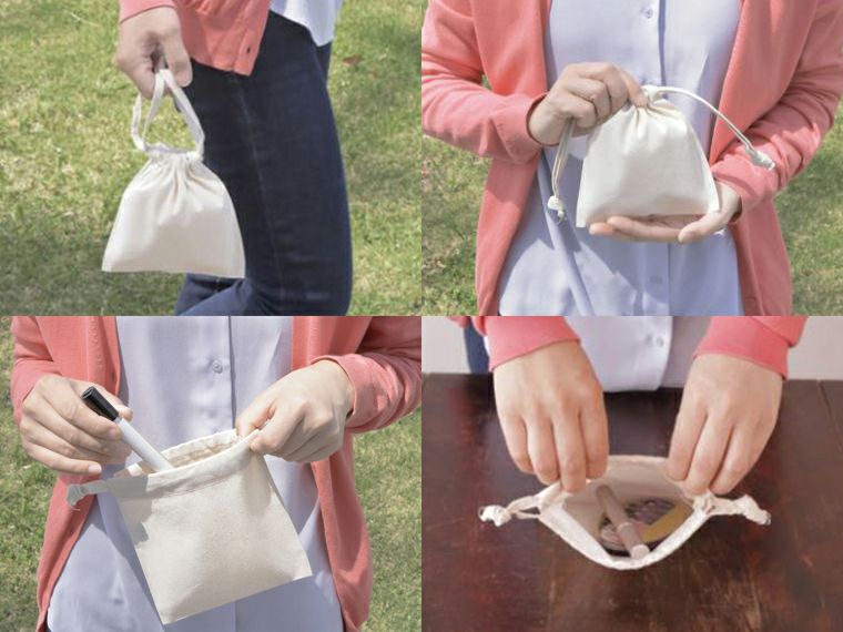 コットン巾着(SSサイズ)使用イメージ