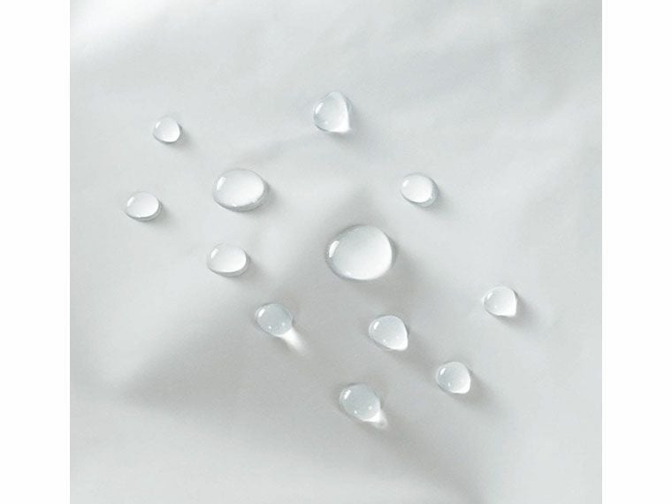 PEVA生地だから水滴がはじきます