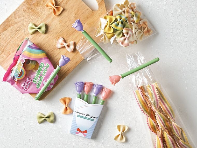 花束みたいなキッチンクリップ4個組使用イメージ