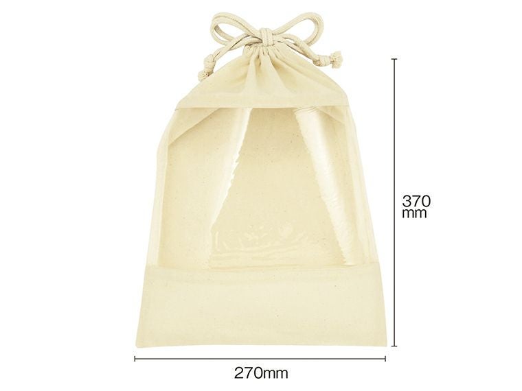 コットンクリア・ギフト巾着（L）の商品サイズ