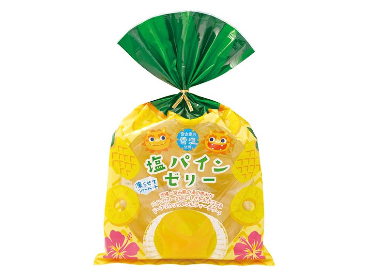 4個巾着塩パインゼリー