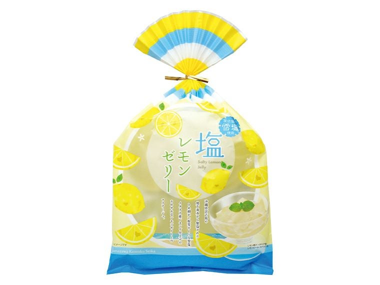 4個巾着雪塩入り塩レモンゼリー
