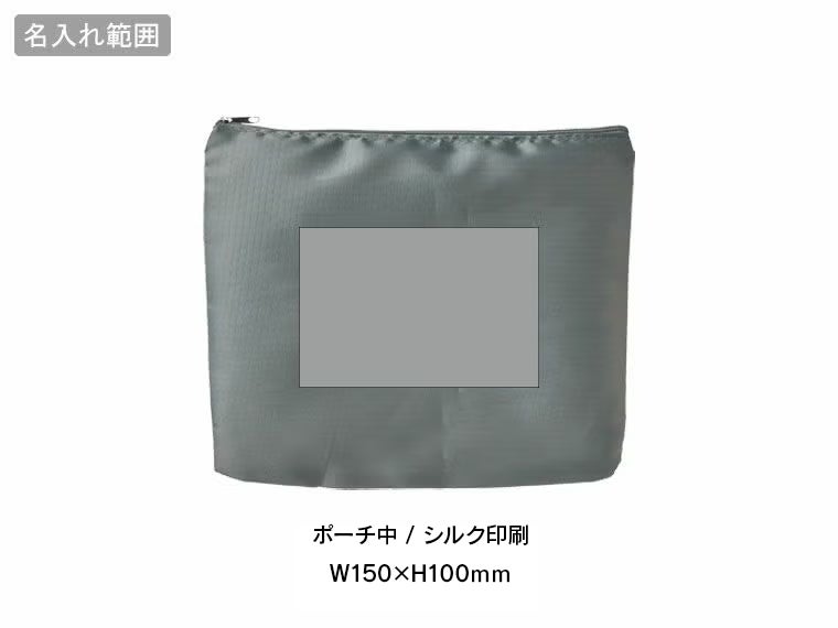 バッグインバッグ＆ポーチ５点セットの名入れ範囲