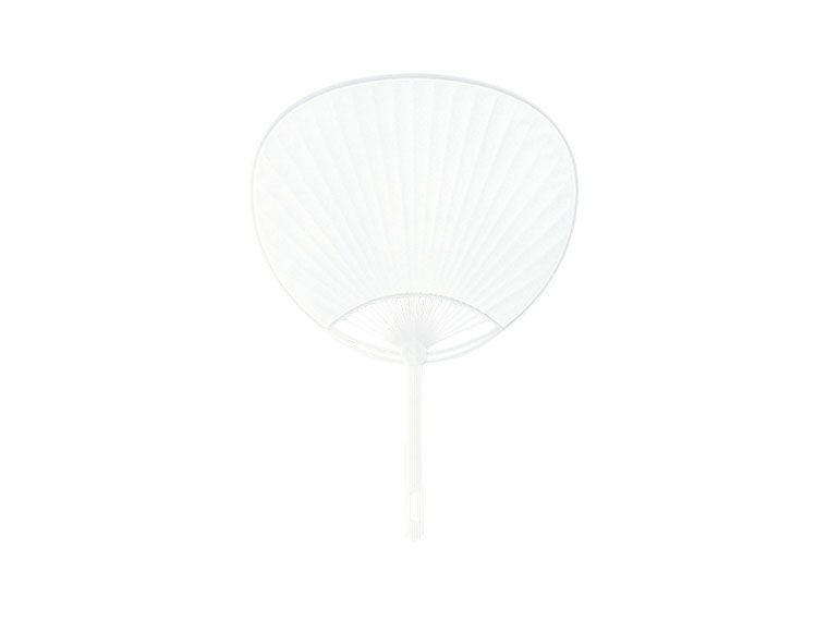 平柄ポリうちわ　白