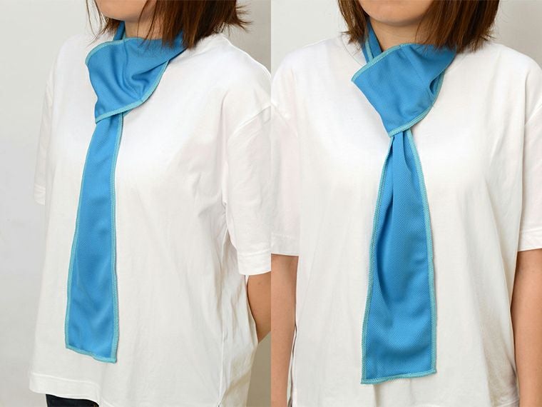 ひんやりマフラータオル使用イメージ