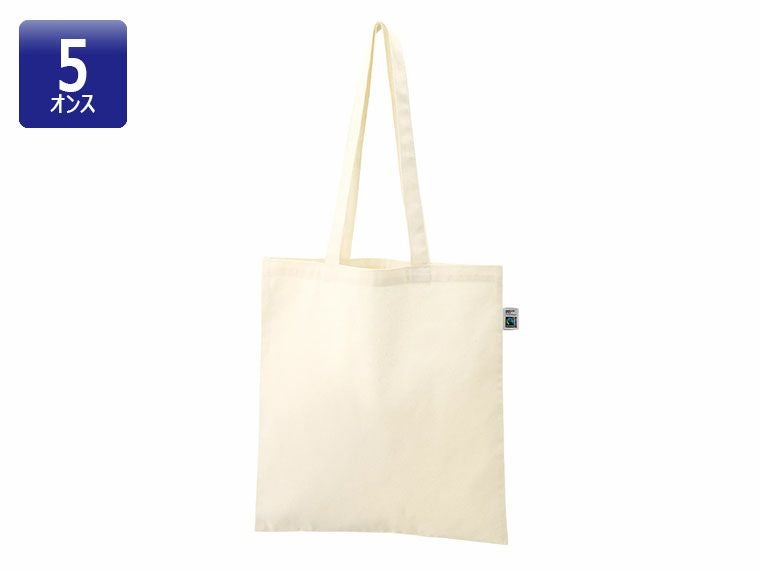 フェアトレードコットンカジュアルフラットバッグ(L)　ナチュラル