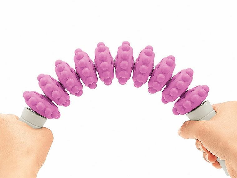 突起付きローラーとしなる軸芯