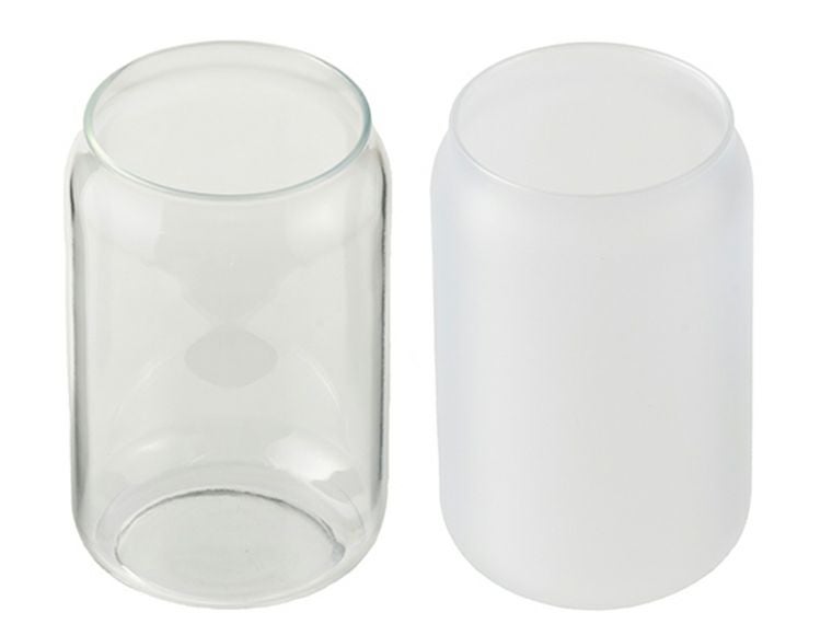 フルカラー印刷対応缶型グラス(330ml)クリア・フロスト