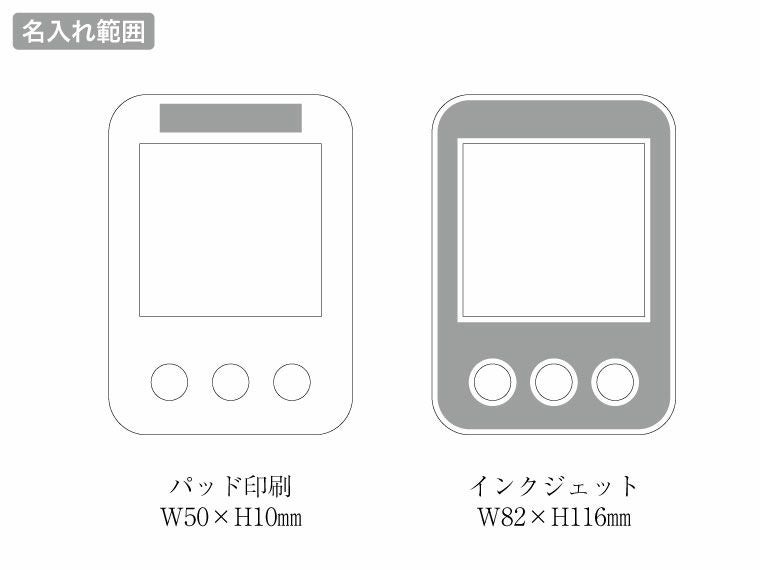 熱中症・インフルエンザおしらせクロックの名入れ範囲