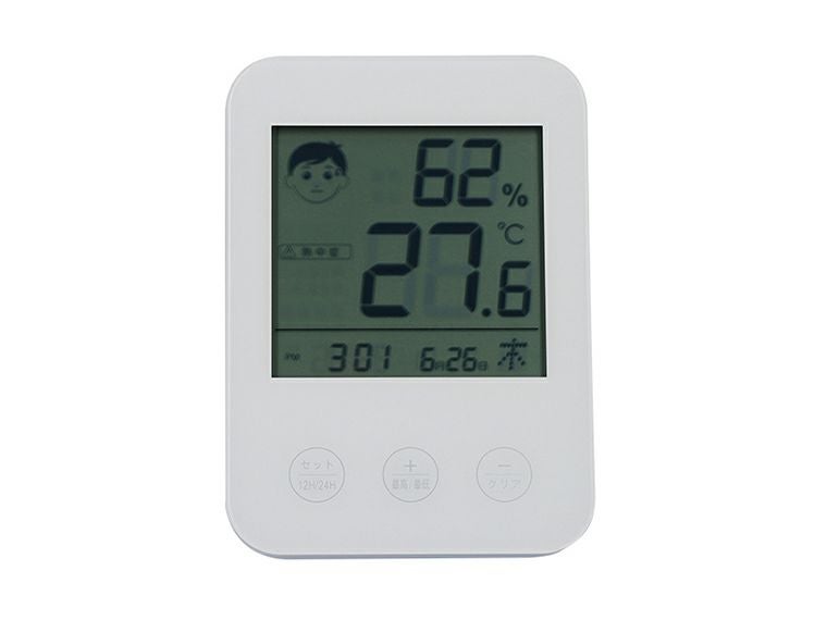 熱中症・インフルエンザおしらせクロックの前面