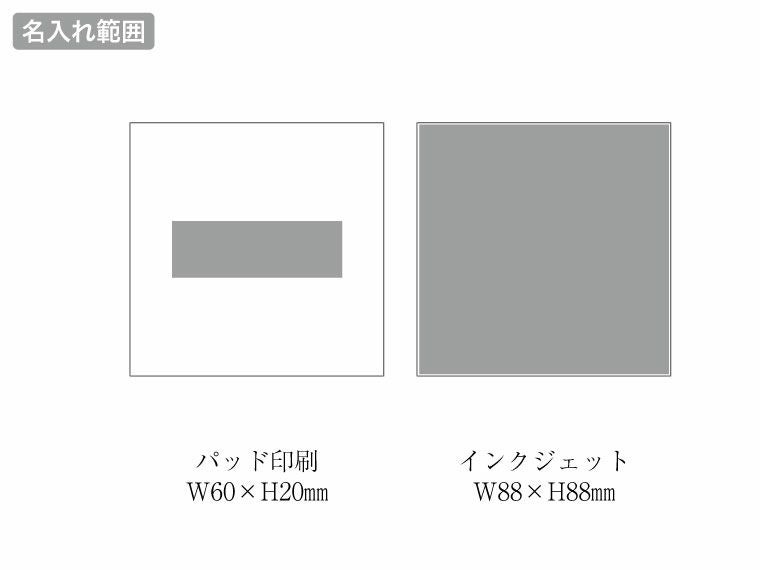 アクリルブロックの名入れ範囲