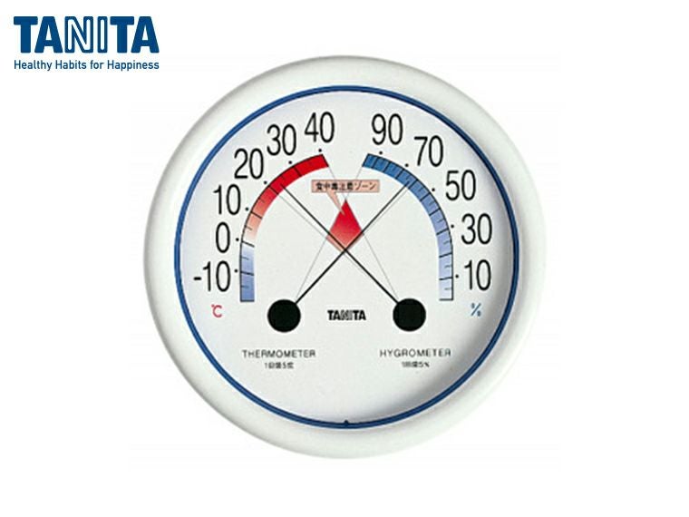 タニタ　食中毒注意ゾーン付 温湿度計