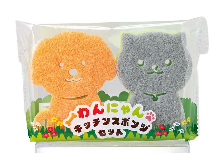 わんにゃんキッチンスポンジセットのパッケージ入り画像