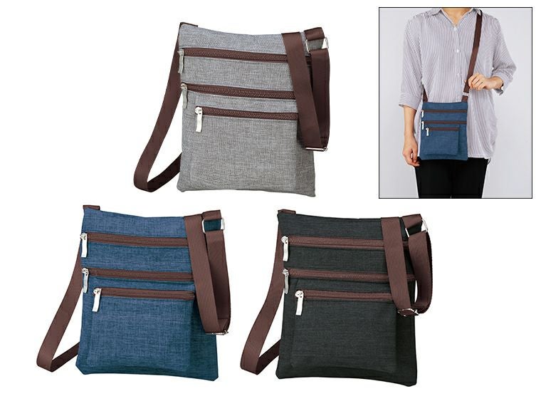 4ファスナーポケットショルダーバッグ